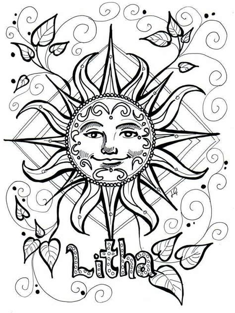 Discover the Magic of the Winter Solstice with Wiccan Coloring Sheets